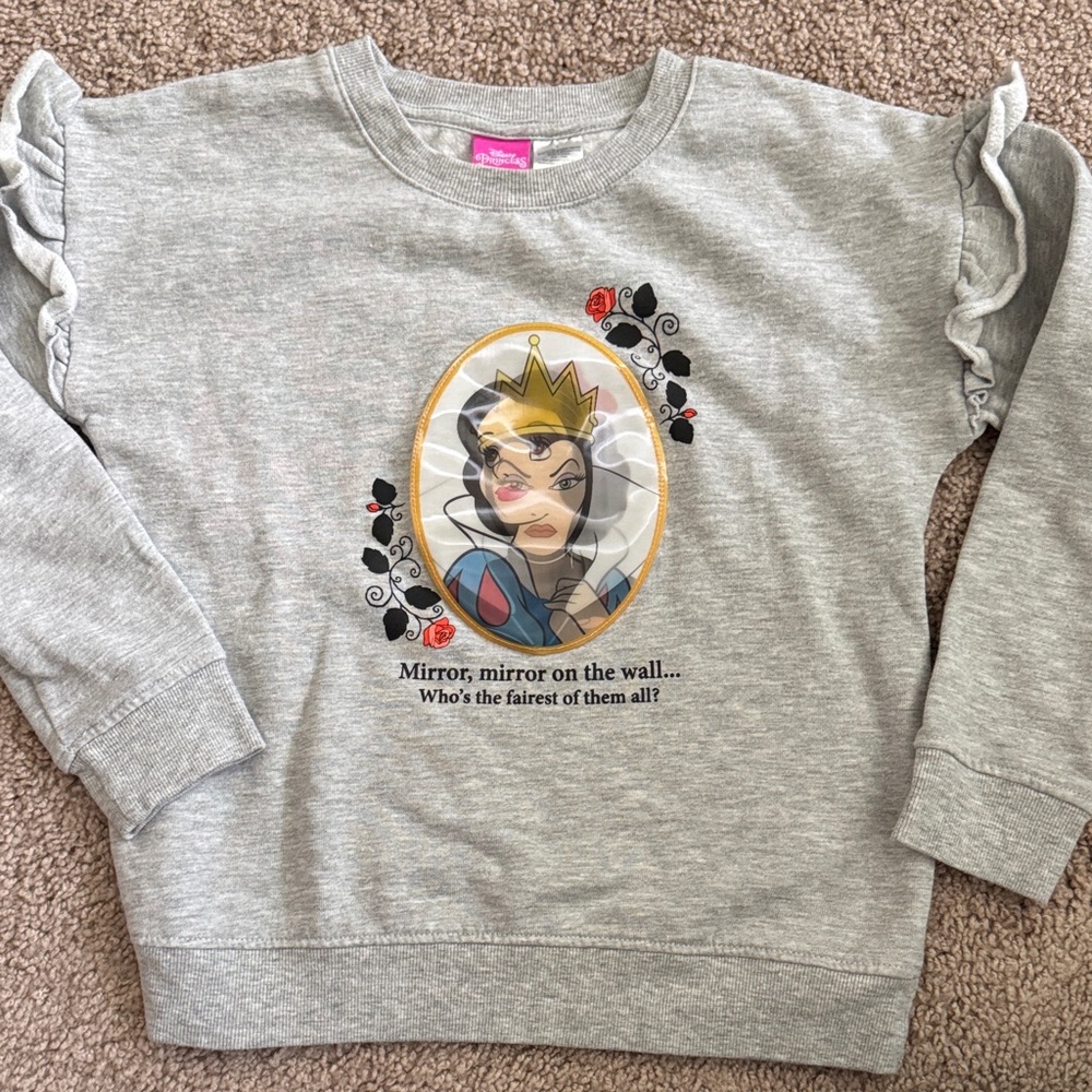 💜 3 for $10 Disney Evil Queen Gray Sweatshirt for Kids